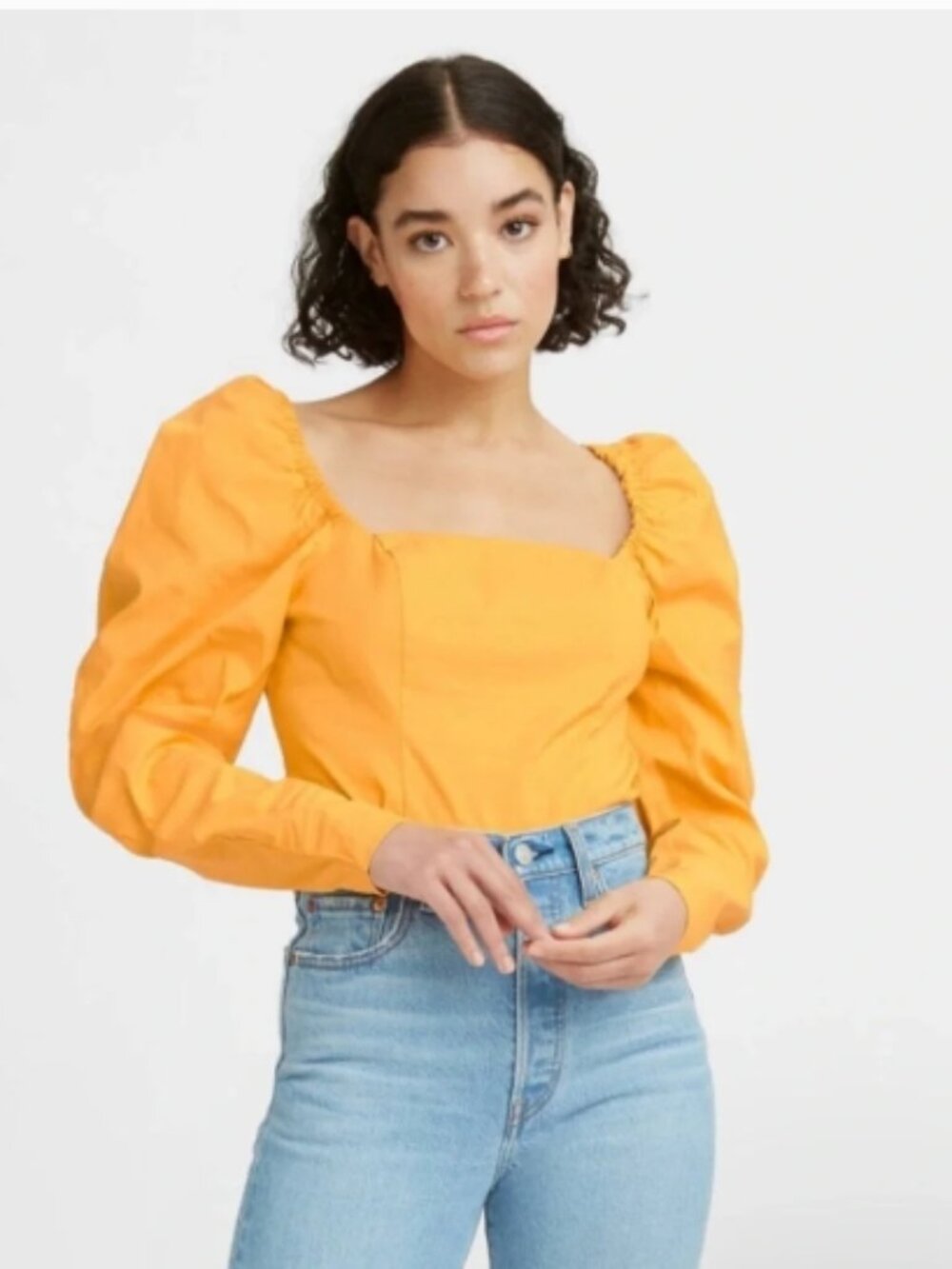 NWOT LEVI’S Junie Mutton Puff Long Sleeve Blouse, Sz - XS